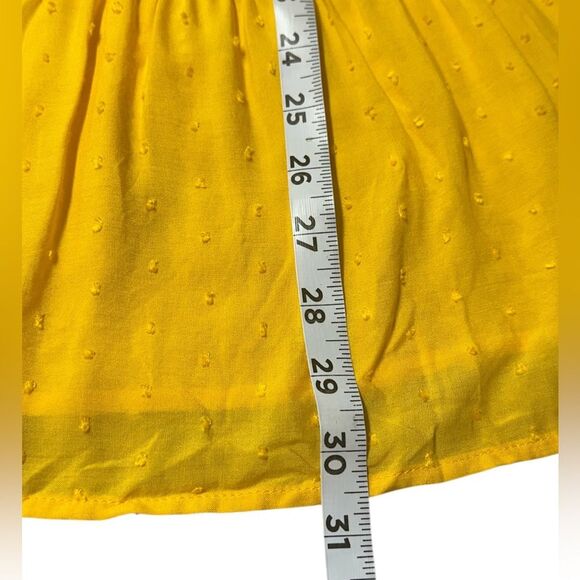 Torrid Yellow Chiffon Swiss Dot Ruffled Cap Sleeve Blouse. Torrid Size 2 (18-20) - Picture 6 of 8